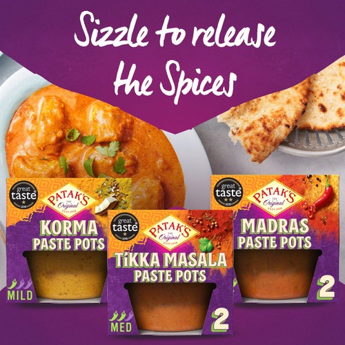 Patak's Tikka Masala Indian Medium Spice Paste Pots 2 x 70g