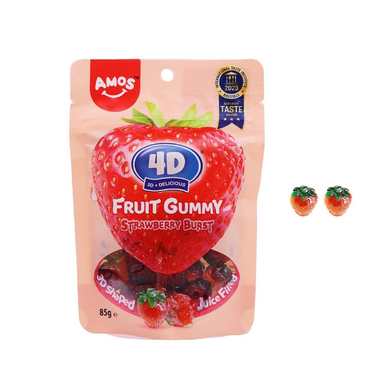 Amos 4D Fruits Gummy Strawberry Burst