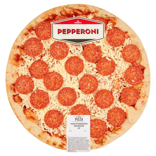 Morrisons pepperoni thin stonebaked 14 pizza