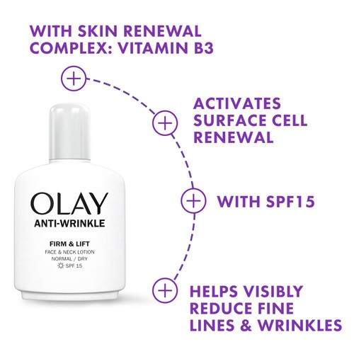 Olay Anti-Wrinkle Firm & Lift Daily Face & Neck Moisturiser SPF 15