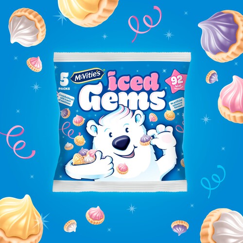 McVitie's Iced Gems Multipack Biscuits 5 Pack 