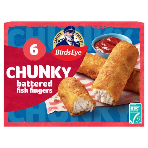Birds Eye 6 Chunky Battered Fish Fingers 360g