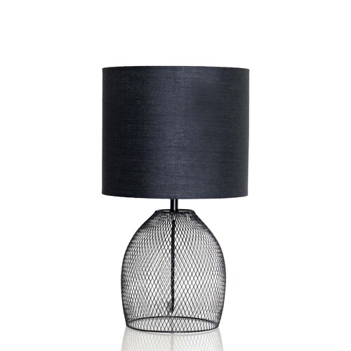 Nutmeg Home Black Wire Table Lamp