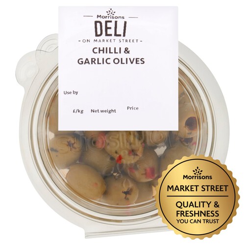 Market Street Deli Chilli & Garlic Olives 