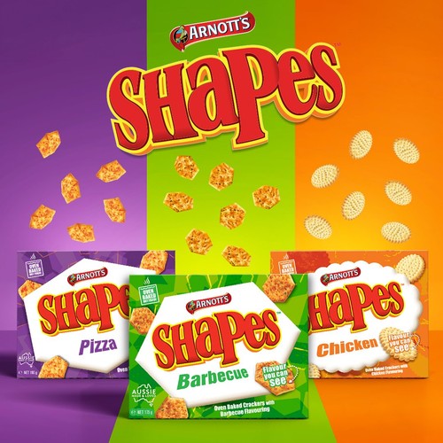 Arnott's Shapes BBQ Crackers 175g