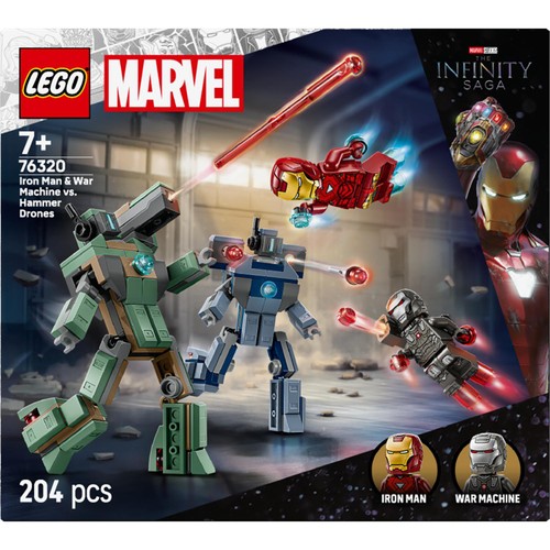 LEGO Marvel Iron Man & War Machine Vs. Hammer Drones 76320