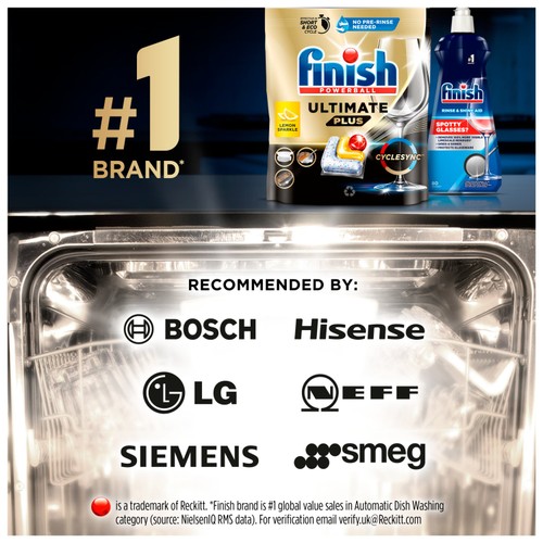 Finish Ultimate Plus Dishwasher Tablets Lemon 85 Tablets