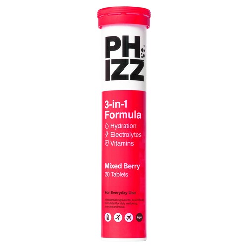 Phizz Mixed Berry 3in1 Hydration Electrolytes And Vitamins 20s