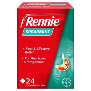 Rennie Spearmint Heartburn & Indigestion Relief Tablets x24