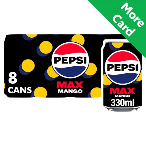 Pepsi Max Mango No Sugar Cola Cans 