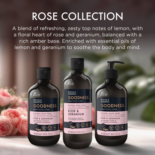 Baylis & Harding Goodness Rose & Geranium Body Wash 