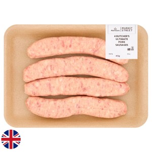 Morrisons British Butchers Ultimate Pork Sausages 4 Pack 432g