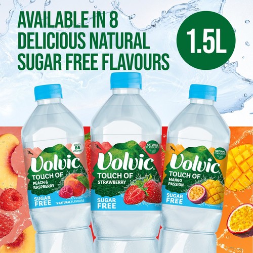 Volvic Touch Of Fruit Sugar Free Apple & Blackcurrant 1.5L
