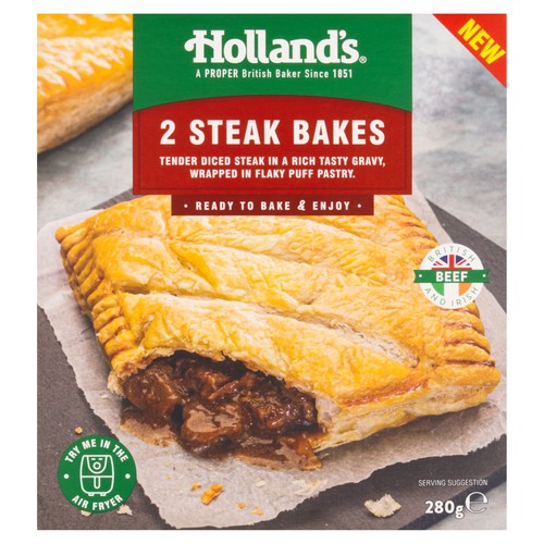 Hollands 2 Steak Bakes 280g 