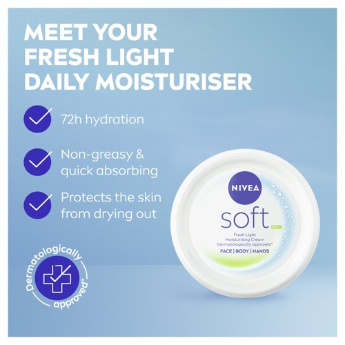 NIVEA Soft Moisturising Cream for face, hands and body