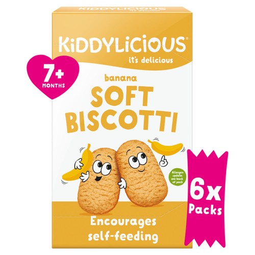 Kiddylicious Banana Soft Biscotti Baby Snacks