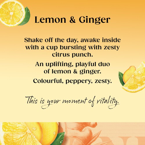 Twinings Revitalise Lemon & Ginger Herbal Tea Bags 20s