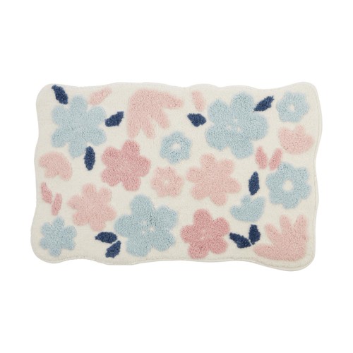 Nutmeg Home Floral Bath Mat