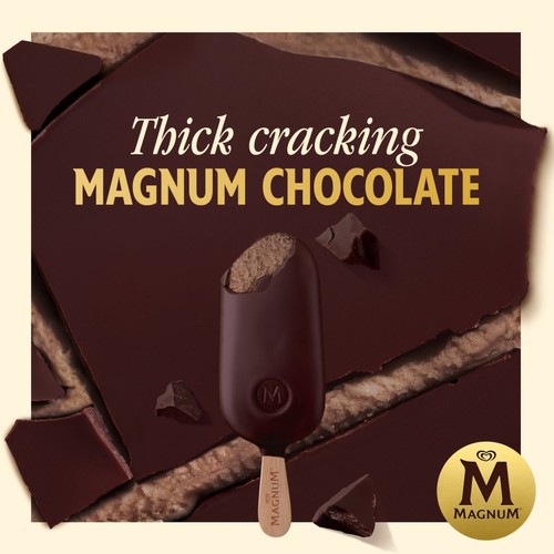 Magnum Collection Intense Dark Chocolate Ice Cream Sticks 3 x 100ml