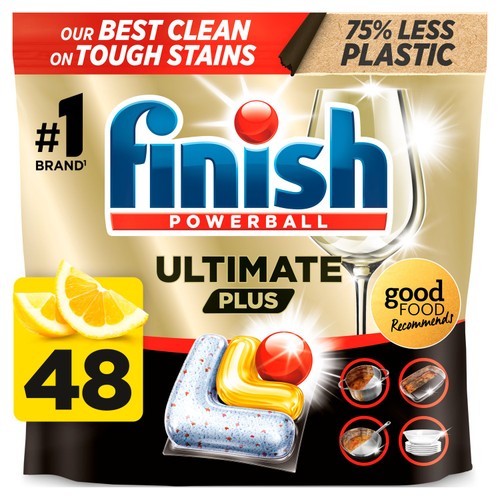 Finish Ultimate Plus Lemon Dishwasher Tablets 