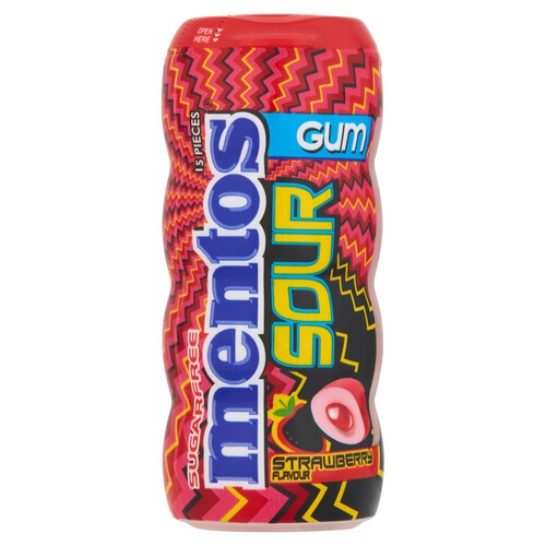 Mentos Sour Gum Strawberry Flavour 