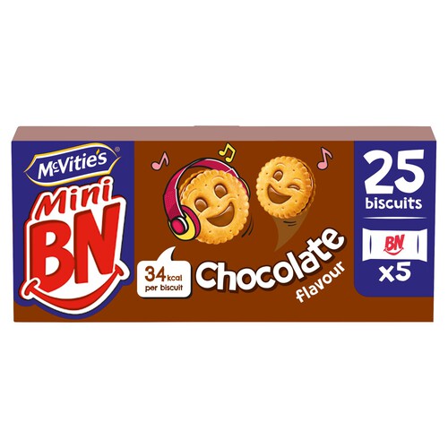 McVitie's Mini BN Chocolate Flavour Biscuits 5 Pack Multipack 