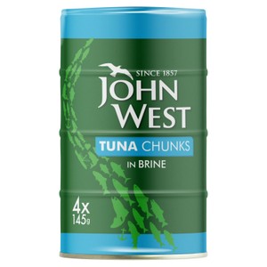 John West Tuna Chunks in Brine 4 x 132g
