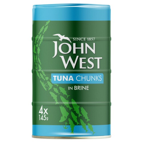 John West Tuna Chunks In Brine (4x145g)