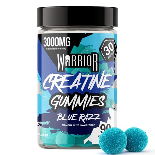 Warrior Creatine Gummies Blue Raspberry 90 Pack