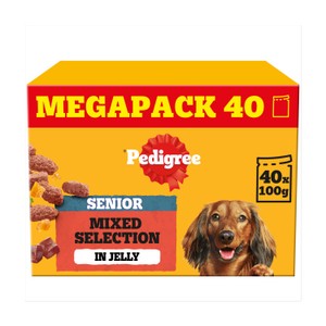 Selection Senior Wet Dog Food Mixed Selection in Jelly 40 x 100g Pouch