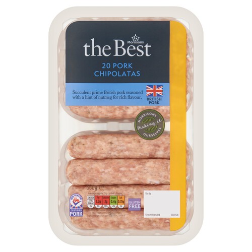 Morrisons The Best 20 Pork Chipolatas