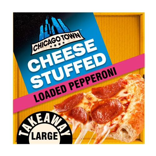 Chicago Town Takeaway Cheesy Stuffed Crust Pepperoni Pizza 640g