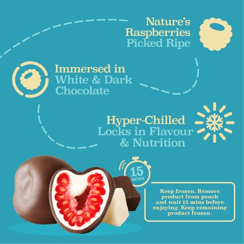 Trufru Natures Raspberries In White & Dark Chocolate 