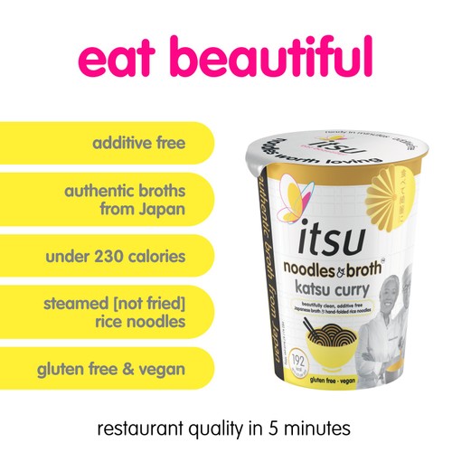 Itsu Katsu Curry Instant Noodles & Broth Pot 63g