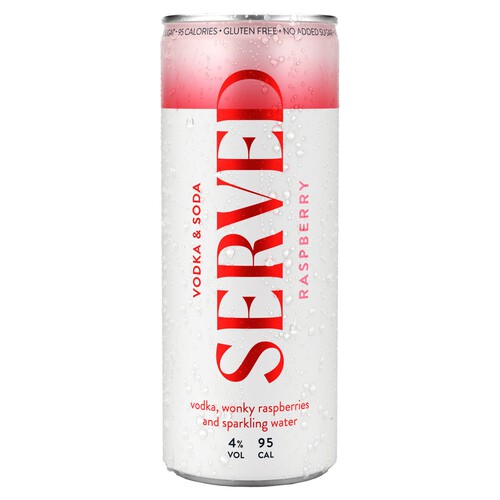 Served Raspberry Hard Seltzer