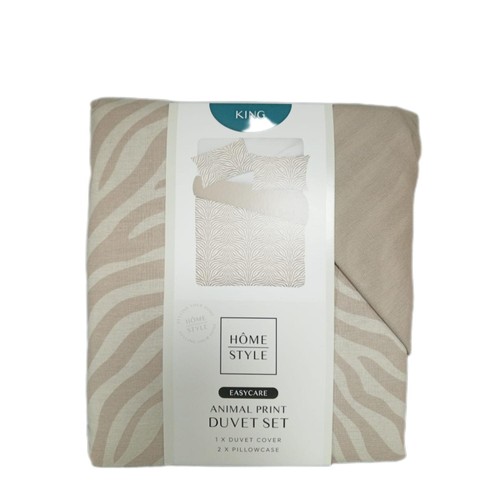 Home Style Easy Care Animal Print Duvet Set King
