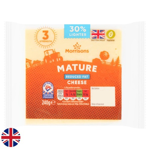 Morrisons British 30% Lighter Mature Cheese 240g