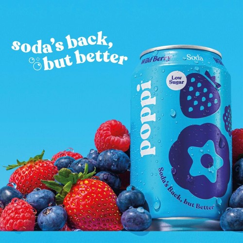 Poppi Wild Berry 4 x 330ml