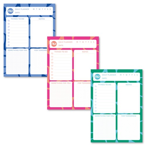 Nuco Elliptical A4 Daily Planner Desk Pad