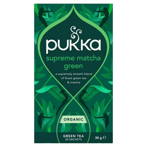Pukka Supreme Matcha Green Organic Fair Herbal Tea 20 Sachets