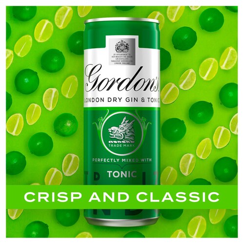  Gordon's London Dry Gin with Tonic 5% vol Ready to Drink Premix Can     