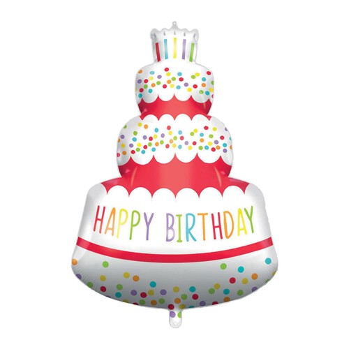 Decorata Supershape Happy Birthday Cake Balloon