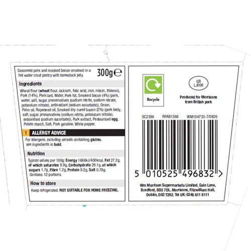 Morrisons The Best Pigs In Blanket Dinky Pork Pies 300g