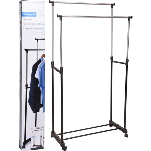 Storage Solutions Clothing Rack Double