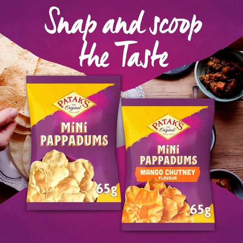 Patak's Mango Chutney Mini Pappadums  65g