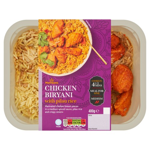 Morrisons chicken biryani with pilau rice