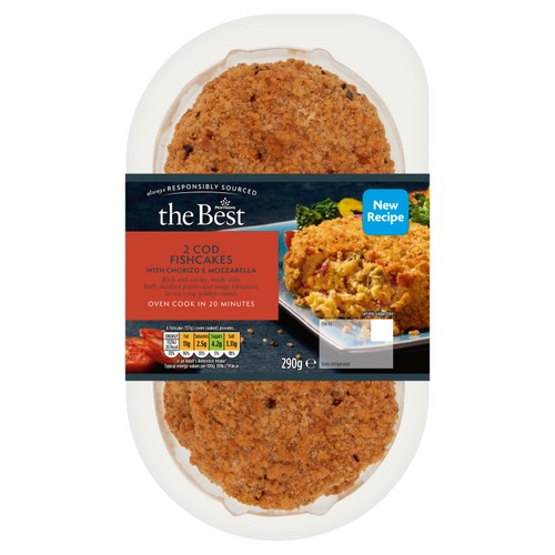 Morrisons the best cod chorizo fishcakes