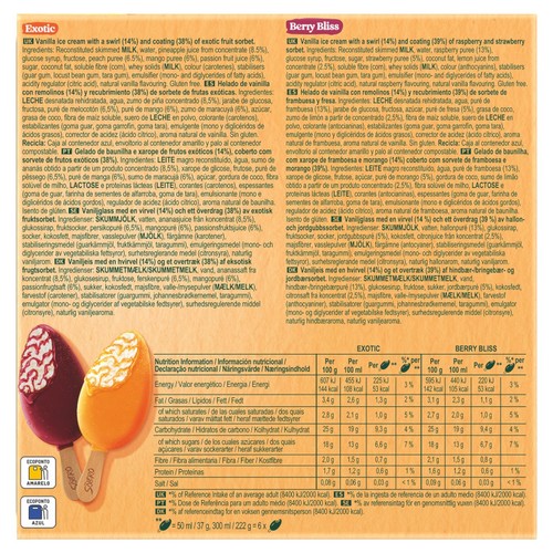 Solero Mini Exotic & Berry Bliss Ice Cream Sticks 6 x 50ml