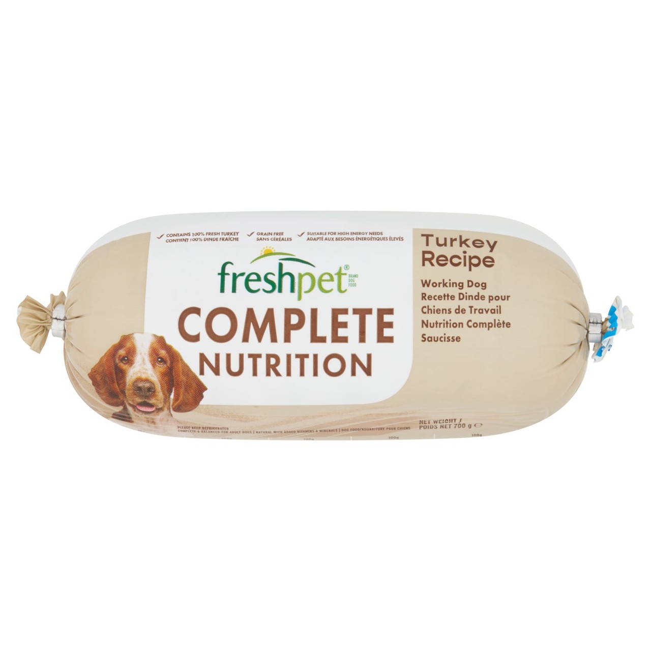 Freshpet Dog Roll Complete Nutrition Turkey Recipe