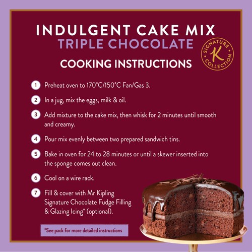 Mr Kipling Signature Baking Triple Chocolate Cake Mix 416g